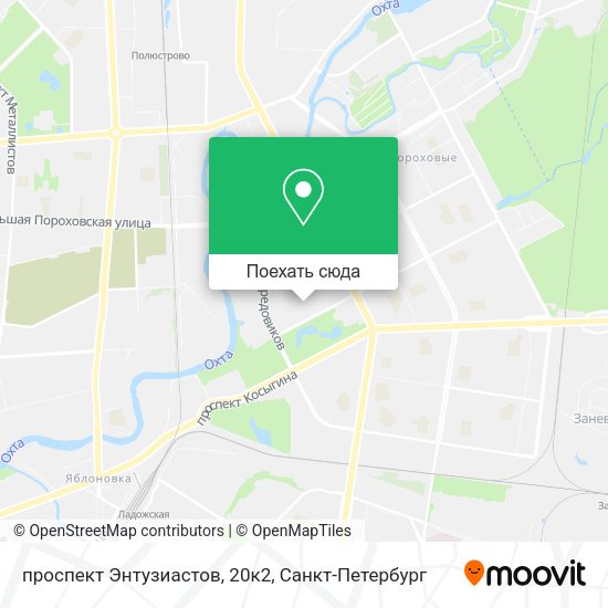 Карта проспект Энтузиастов, 20к2