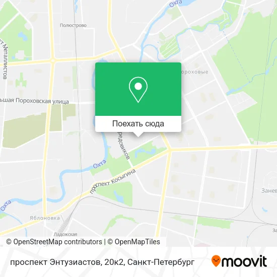 Карта проспект Энтузиастов, 20к2
