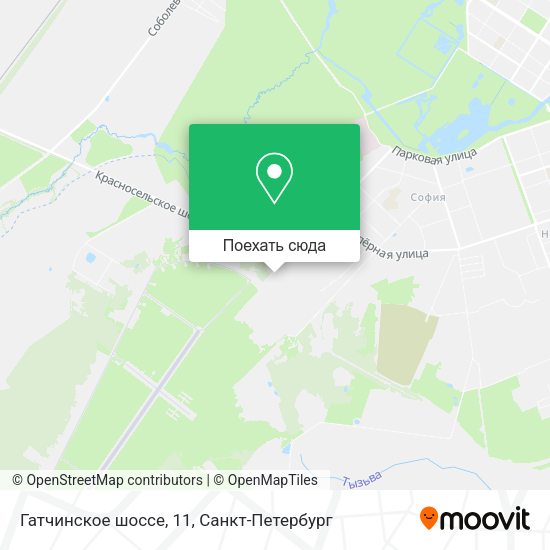 Карта Гатчинское шоссе, 11