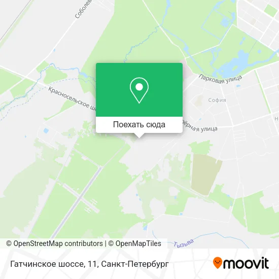 Карта Гатчинское шоссе, 11