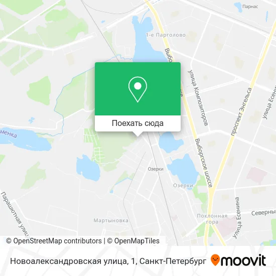 Карта Новоалександровская улица, 1