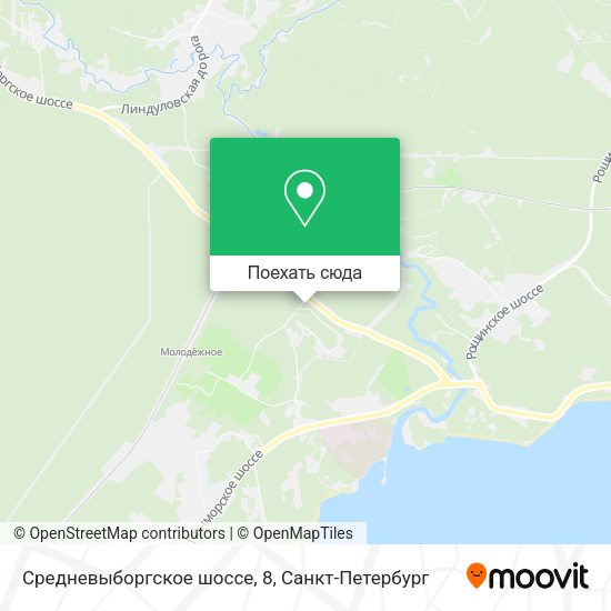 Карта Средневыборгское шоссе, 8
