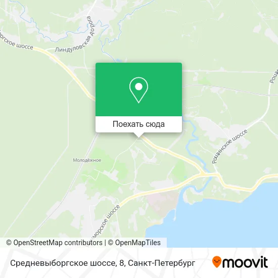 Карта Средневыборгское шоссе, 8