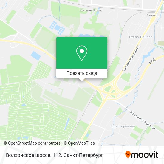 Карта Волхонское шоссе, 112