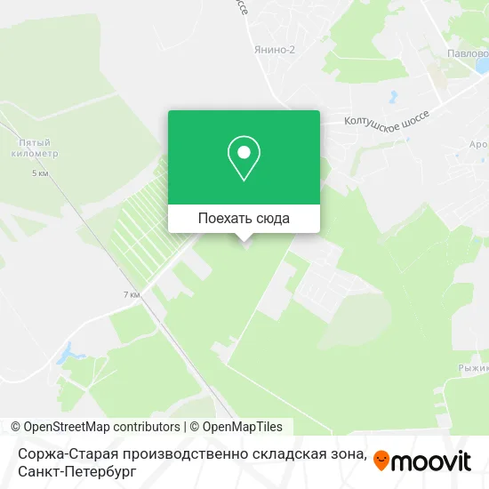 Карта Соржа-Старая производственно складская зона