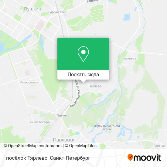Карта посёлок Тярлево