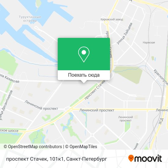Карта проспект Стачек, 101к1