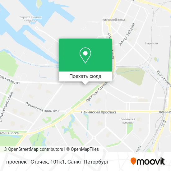 Карта проспект Стачек, 101к1