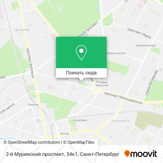 Карта 2-й Муринский проспект, 34к1