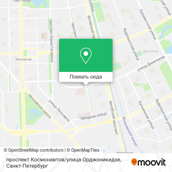 Карта проспект Космонавтов / улица Орджоникидзе