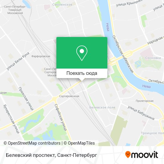 Карта Белевский проспект