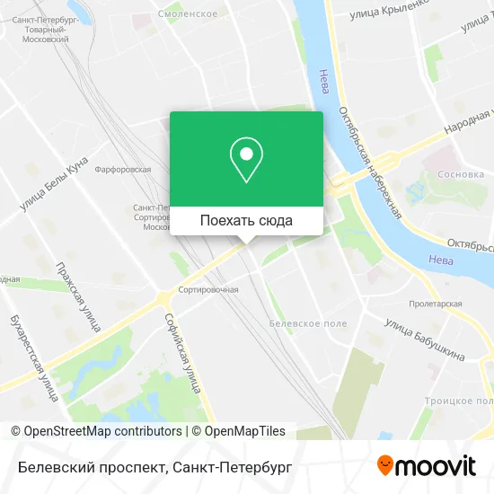 Карта Белевский проспект