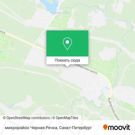 Карта микрорайон Черная Речка