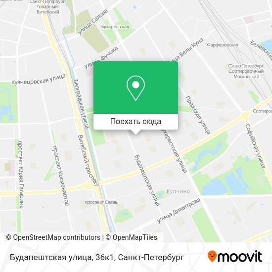 Карта Будапештская улица, 36к1