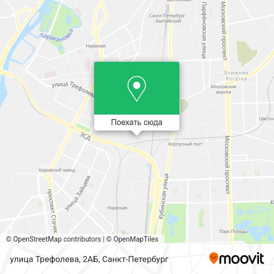 Карта улица Трефолева, 2АБ