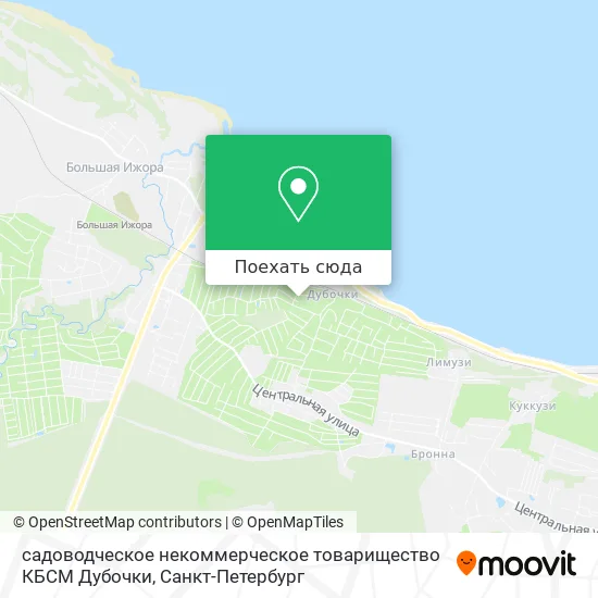 Карта садоводческое некоммерческое товарищество КБСМ Дубочки