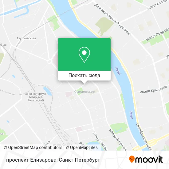 Карта проспект Елизарова