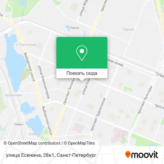 Карта улица Есенина, 28к1