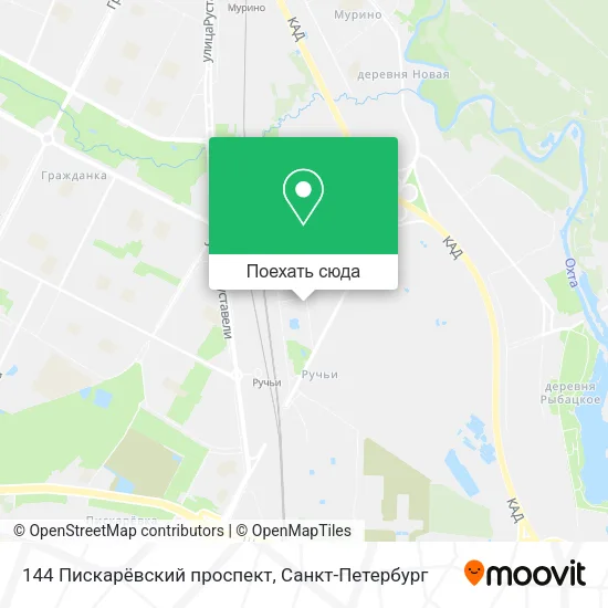 Карта 144 Пискарёвский проспект