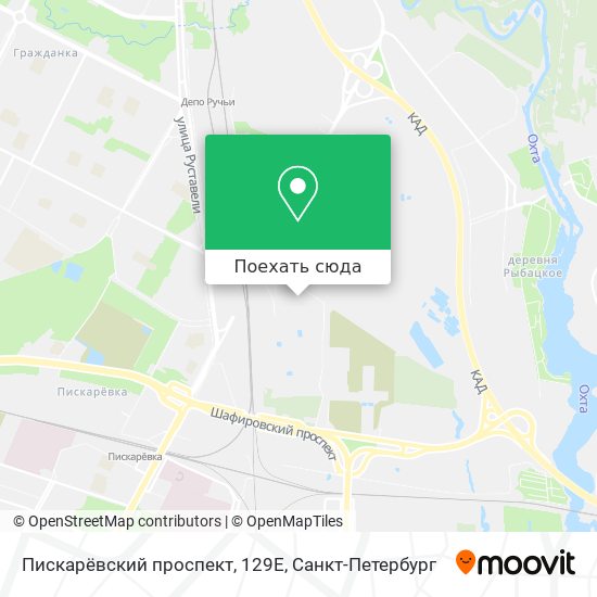 Карта Пискарёвский проспект, 129Е