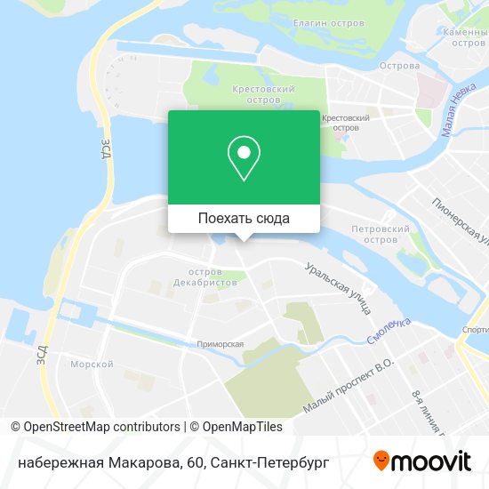 Карта набережная Макарова, 60