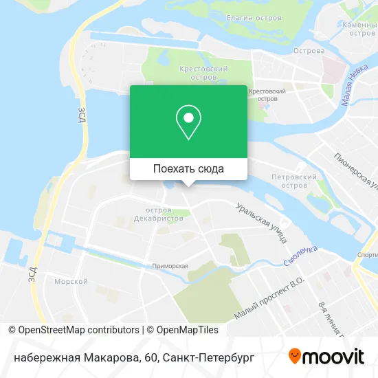 Карта набережная Макарова, 60