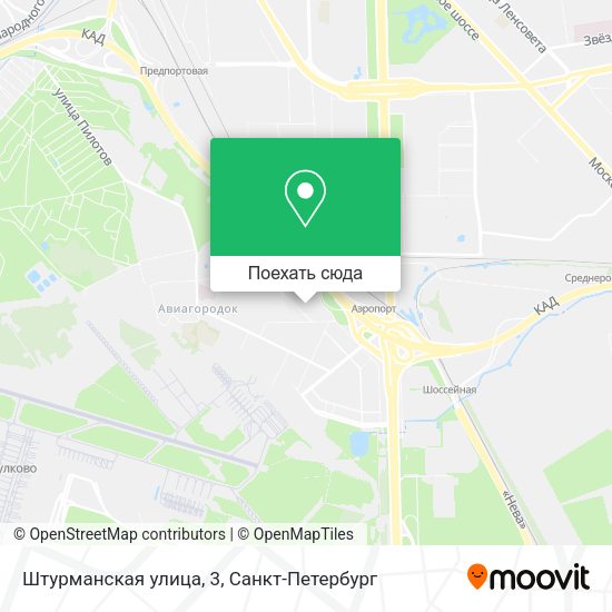 Карта Штурманская улица, 3