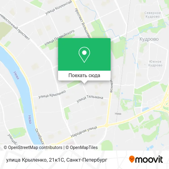 Карта улица Крыленко, 21к1С