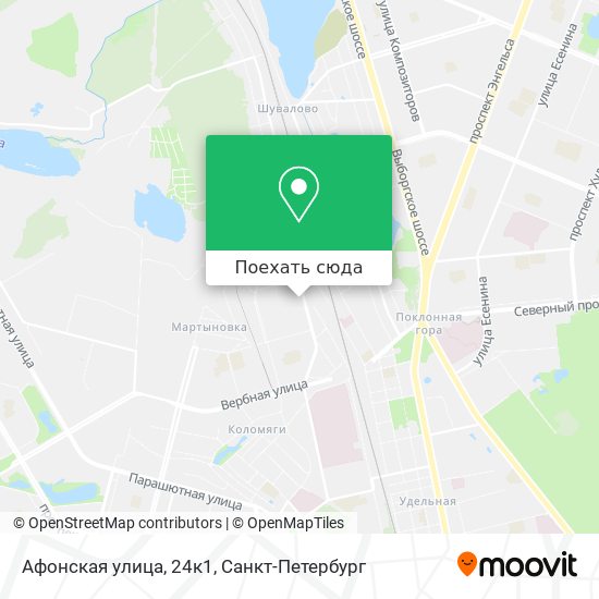 Карта Афонская улица, 24к1