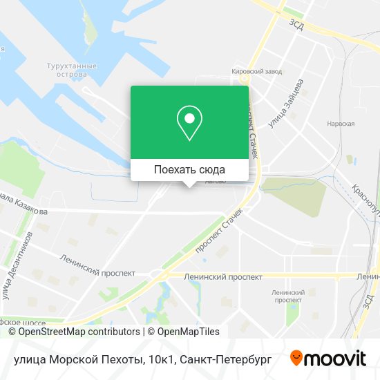 Карта улица Морской Пехоты, 10к1