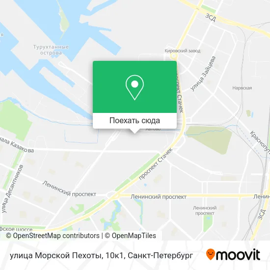 Карта улица Морской Пехоты, 10к1