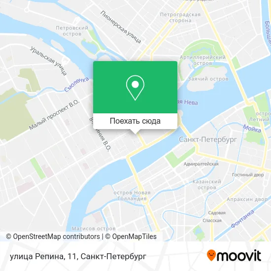 Карта улица Репина, 11
