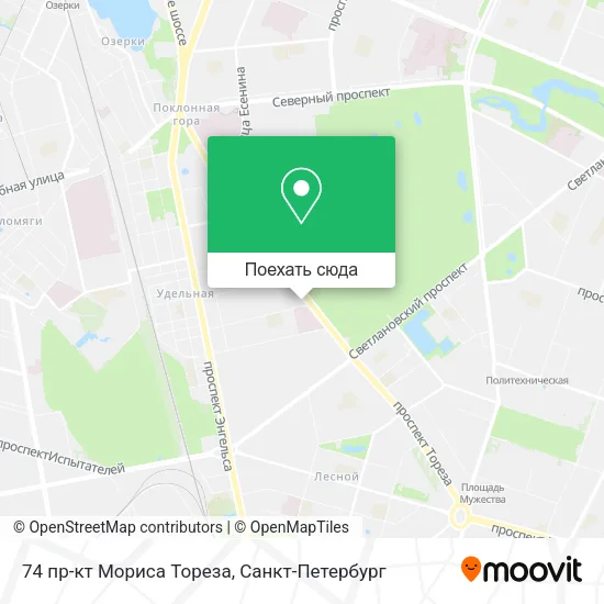 Карта 74 пр-кт Мориса Тореза