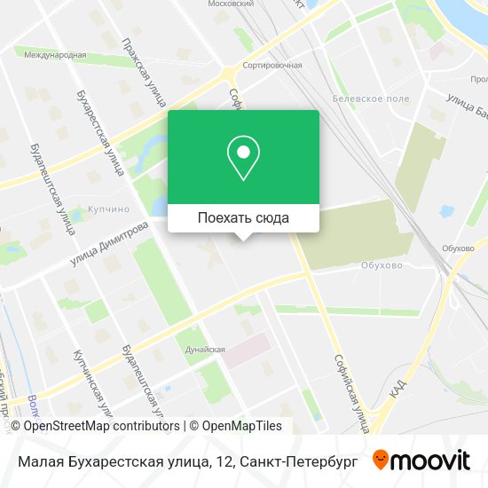 Карта Малая Бухарестская улица, 12