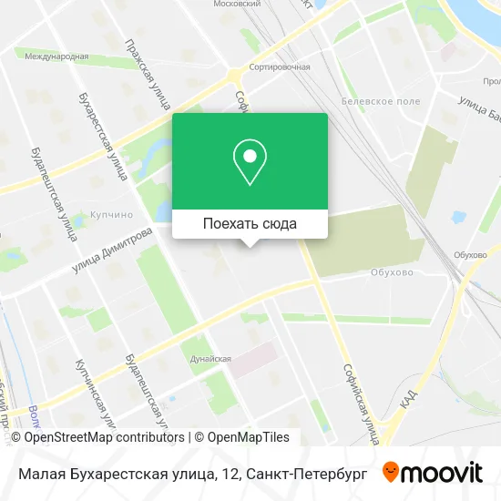 Карта Малая Бухарестская улица, 12
