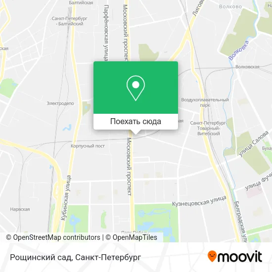 Карта Рощинский сад