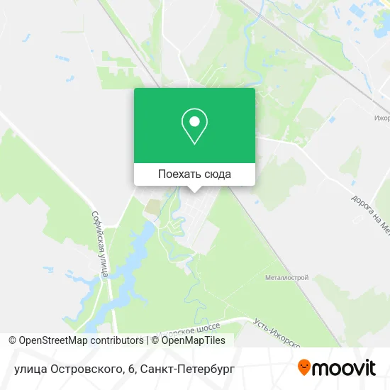 Карта улица Островского, 6