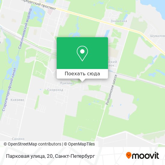 Карта Парковая улица, 20