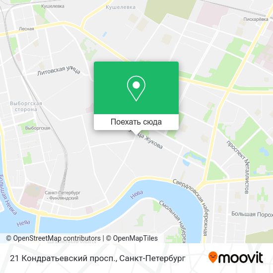 Карта 21 Кондратьевский просп.
