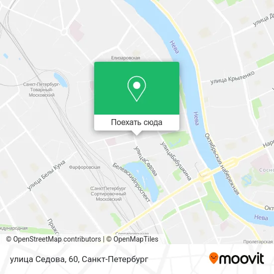 Карта улица Седова, 60