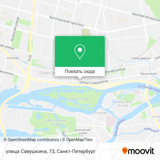Карта улица Савушкина, 73