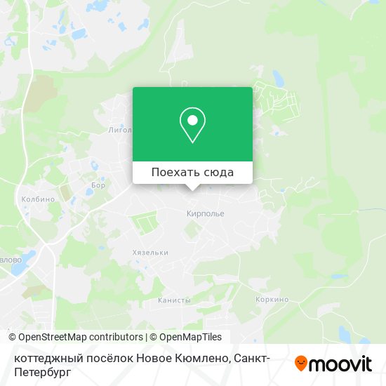 Карта коттеджный посёлок Новое Кюмлено