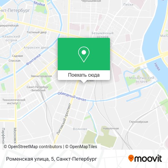 Карта Роменская улица, 5