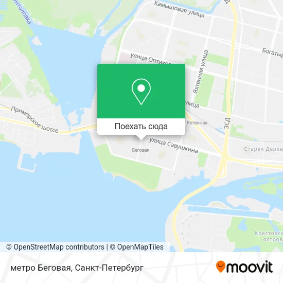 Карта метро Беговая