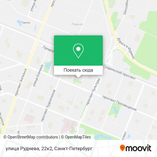 Карта улица Руднева, 22к2