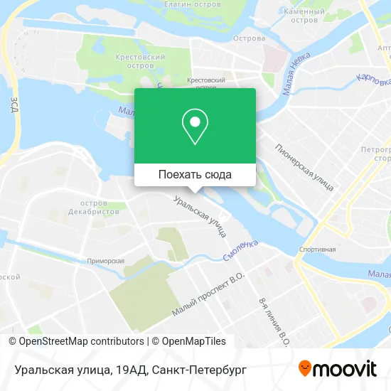 Карта Уральская улица, 19АД