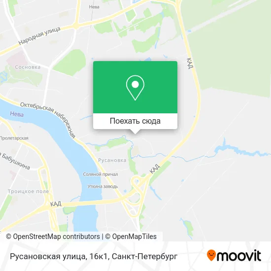 Карта Русановская улица, 16к1