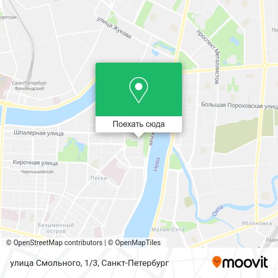 Карта улица Смольного, 1/3