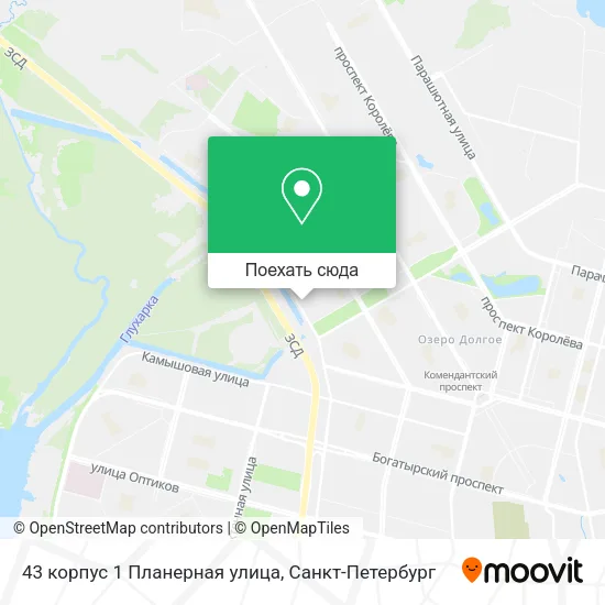 Карта 43 корпус 1 Планерная улица