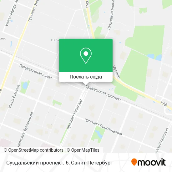 Карта Суздальский проспект, 6